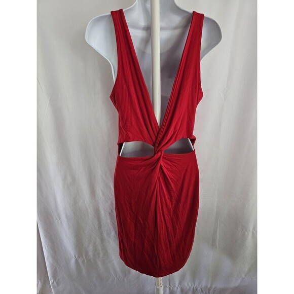 Soprano Dress Women's Red Knit Open Back Size Large - Picture 3 of 7